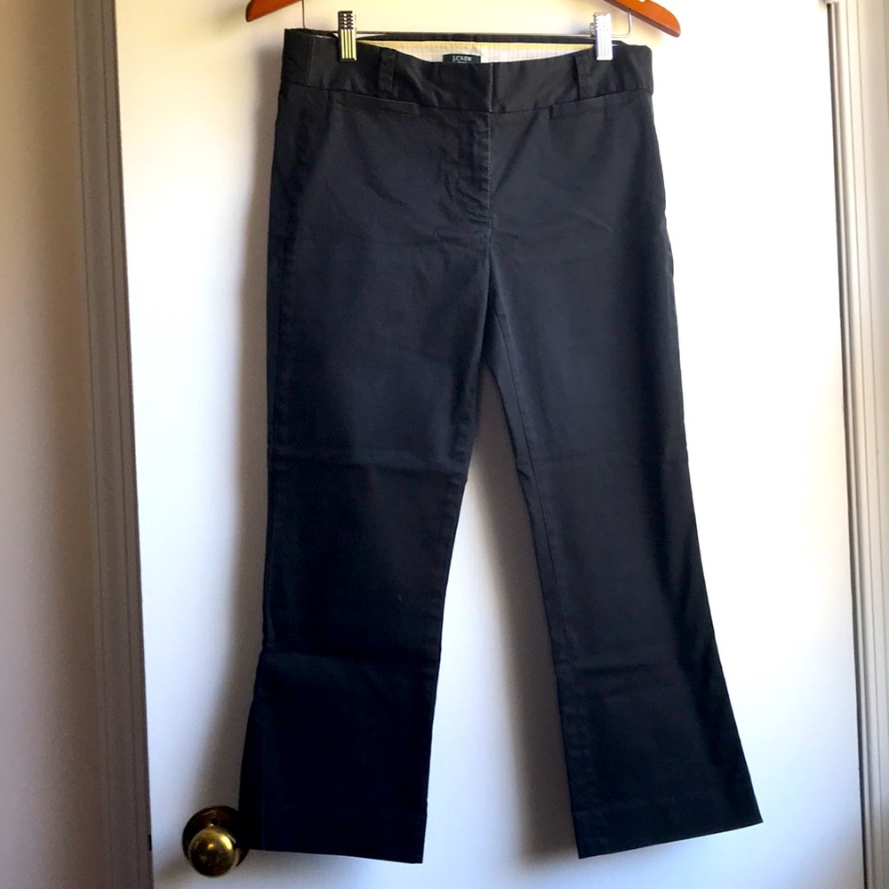 J. Crew Black City Fit Cropped Capri Pants sz 2